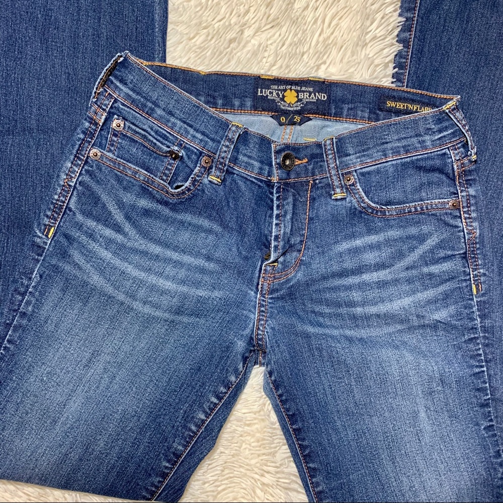 Lucky Brand Sweet N’ Flare Dark Wash Jeans 0 / 25 - Picture 3 of 11